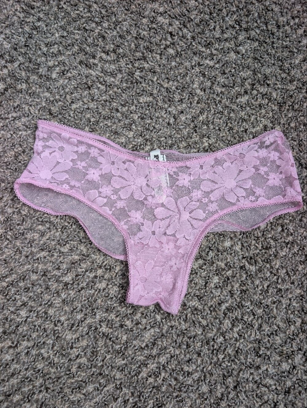 NWT Victoria's Secret Pink Lace Floral Cheeky